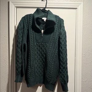 Free Assembly NWT Women's Green Cable Knit Sweater XXXL